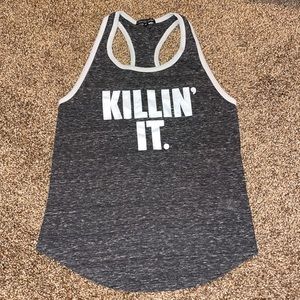 Corner shop killin it racer back tank size XS